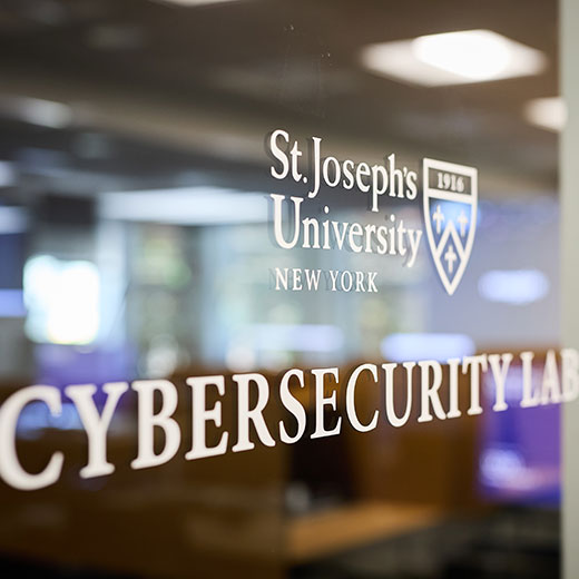 A sign for the cybersecurity lab. Links to Tangible Personal Property A sign for the cybersecurity lab. Links to Tangible Personal Property